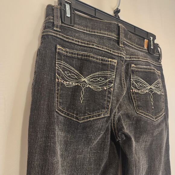 Glo Flare Leg Jeans Size 1 Dark Wash - Picture 5 of 6